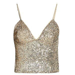 ROTATE Birger Christensen Cyndy Sequin Top NWT
